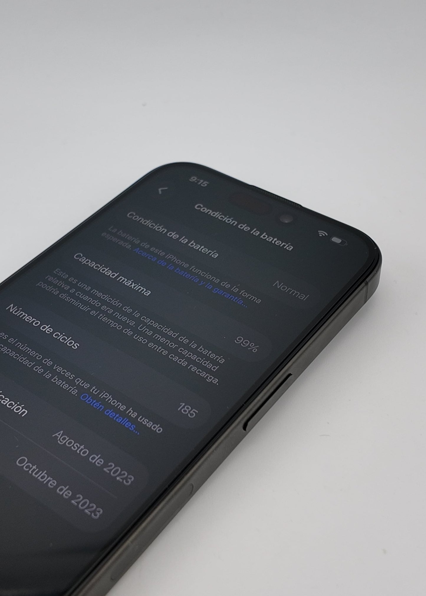 IPHONE 15 PRO / NEGRO TITANIO / 256GB