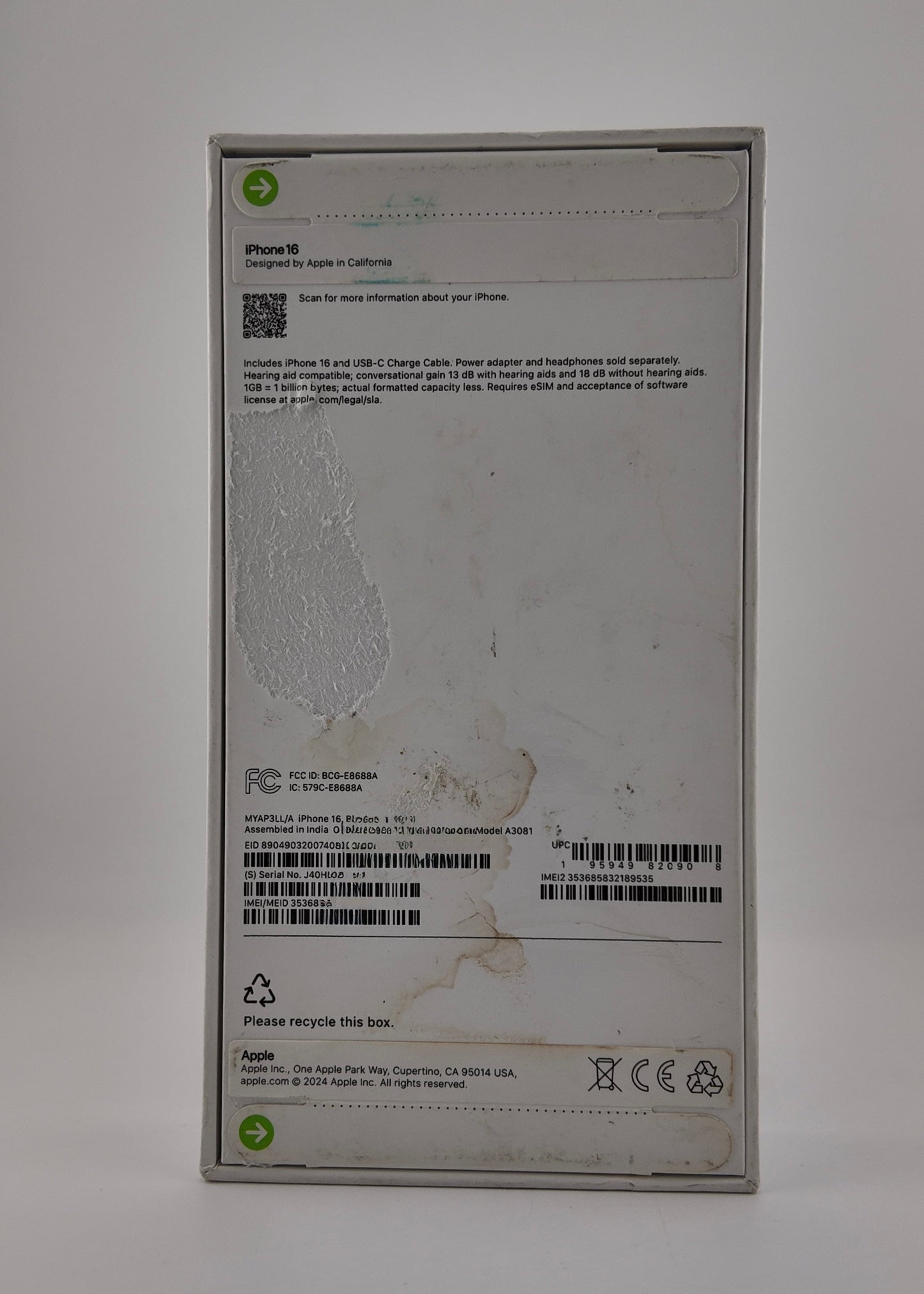 IPHONE 16 / NEGRO / 128GB